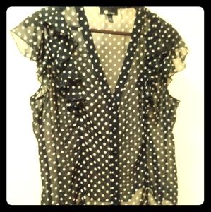 AB studio polka dot blouse
